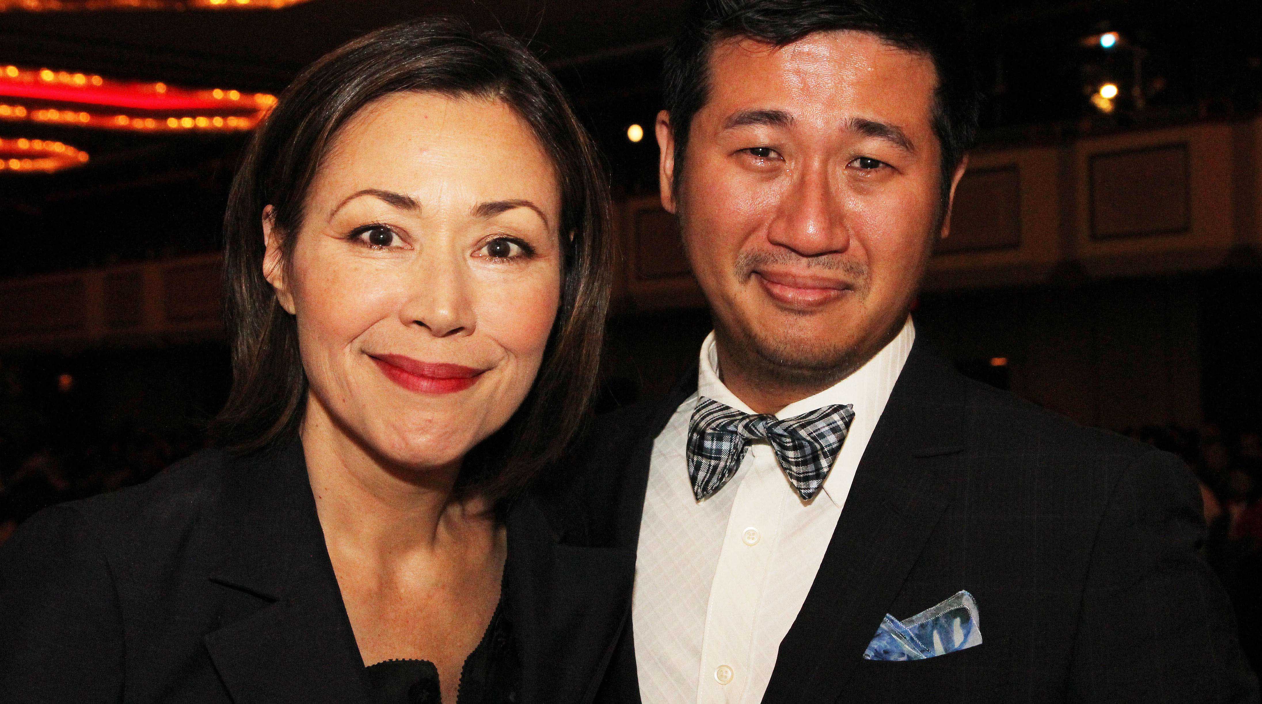 Photo by Lia Chang for AsianConnections.com - Ann Curry  Paul Cheung AAJA National President